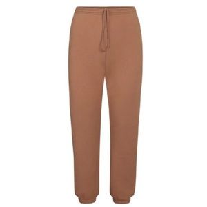 SKIMS 100% FLEECE JOGGER SWEAT PANTS IN TIGERS EYE BROWN XS